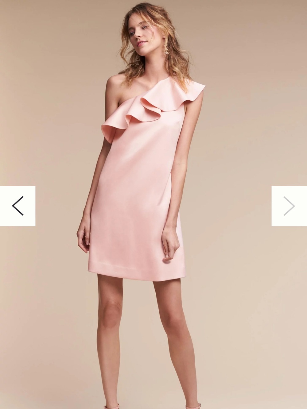 BHLDN: Hitherto, Romane Ruffle One Shoulder Dress, Size 8